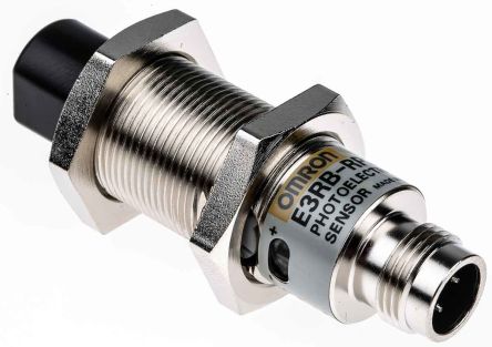 Omron E3RB Zylindrisch Optischer Sensor, Reflektierend, Bereich 100 Mm → 3 M, PNP Ausgang, 4-poliger