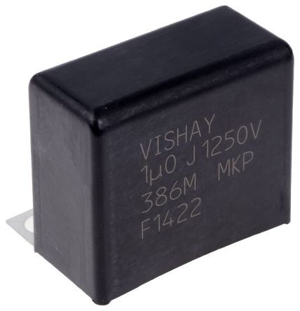 Vishay MKP386M Folienkondensator 1μF ±5% / 1.25kV Dc, Schraubmontage Raster 28mm
