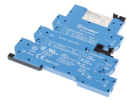 Finder 39 Series Interface Relais 60V Ac/dc, 1-poliger Wechsler DIN-Schienen