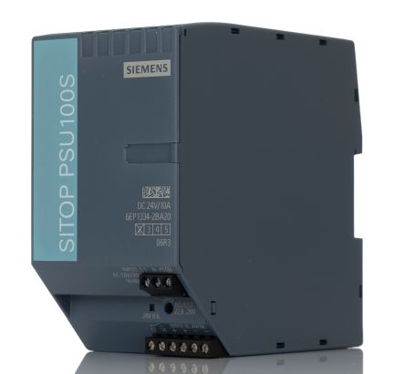 Siemens SITOP PSU100S Switch-Mode DIN-Schienen Netzteil 288W, 170 → 264V Ac, 24V Dc / 10A