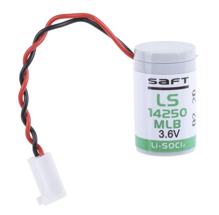 Saft 1/2 AA Batterie, 3.6V / 1.2Ah Li-Thionylchlorid, Molex 16.8 X 28.6mm