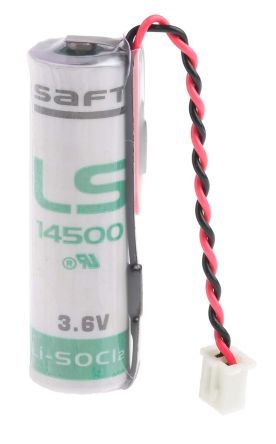 Saft AA Batterie, Lithium Thionylchlorid, 3.6V / 2.6Ah Kabel Und JST-HXP-2-Steckverbinder