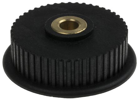 RS PRO 同步带轮, 48齿, 2mm节距, 适用于6mm宽皮带, 黄铜，玻璃填充 PC制, 5mm孔径