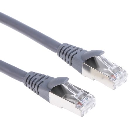 RS PRO Cable Ethernet Cat6a S/FTP De Color Gris, Long. 2m, Funda De LSZH
