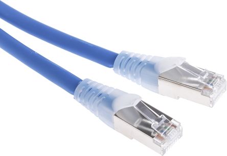 RS PRO Ethernetkabel Cat.6a, 0.5m, Blau Patchkabel, A RJ45 S/FTP Stecker, B RJ45, LSZH