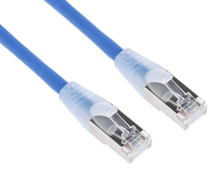 RS PRO Cable Ethernet Cat6a S/FTP De Color Azul, Long. 2m, Funda De LSZH