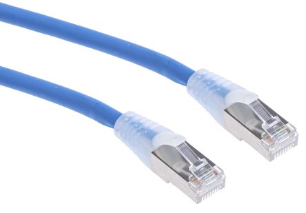 RS PRO Câble Ethernet Catégorie 6a S/FTP, Bleu, 3m LSZH Avec Connecteur