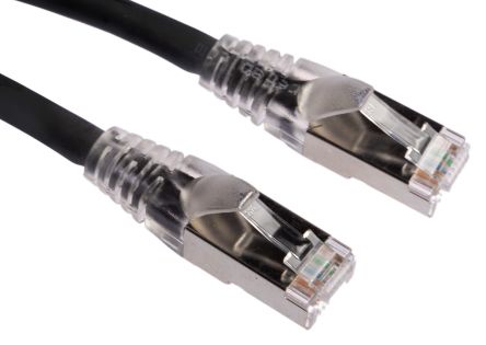 RS PRO Ethernetkabel Cat.6a, 1m, Schwarz Patchkabel, A RJ45 S/FTP Stecker, B RJ45, LSZH