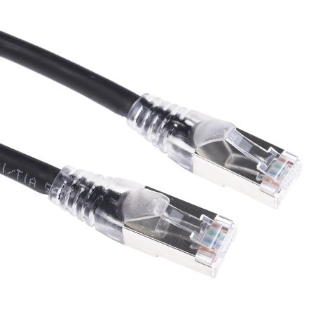 RS PRO Ethernetkabel Cat.6a, 5m, Schwarz Patchkabel, A RJ45 S/FTP Stecker, B RJ45, LSZH