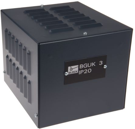Block BGUK Einbaunetzteil- Trafogehäuse, Stahl, Blau, 210 X 230 X 270mm, Pulverbeschichtet, IP20
