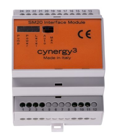 Sensata / Cynergy3 Contrôleur De Niveau SM20 3 Entrées, Montage Rail DIN, 214 → 415 V C.a.