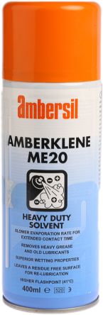 Ambersil Desengrasante Amberklene ME20, Aerosol De 400 Ml, Con Base De Disolvente, Para Agrícola, Automovilística,