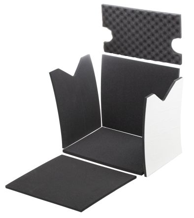 查格斯 海绵内衬 , 矩形, 350 x 250 x 310mm, 黑色, 高密度, 用于K450 箱型 40720、K470 箱型 40677
