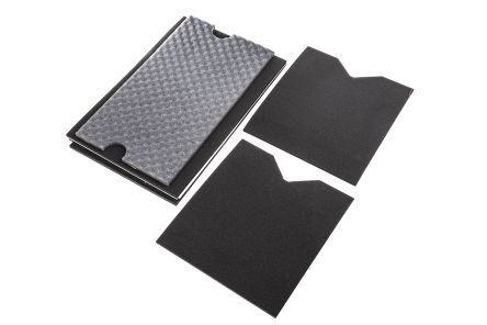 Zarges 海绵内衬 , 矩形, 550 x 350 x 380mm, 黑色, 高密度, 用于K450 箱型 40723、K470 箱型 40564
