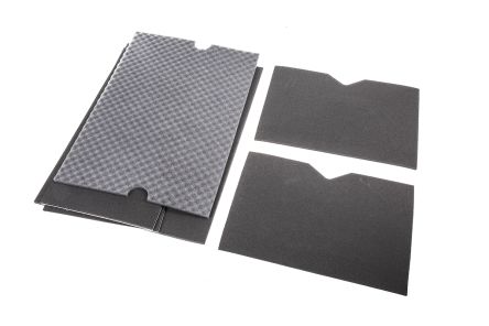 Zarges 海绵内衬 , 矩形, 750 x 550 x 380mm, 黑色, 高密度, 用于K450 箱型 40725、K470 箱型 40565