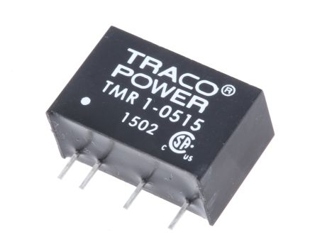 TRACOPOWER TMR 1 DC/DC-Wandler 1W 5 V Dc IN, 24V Dc OUT / 42mA 1.5kV Dc Isoliert