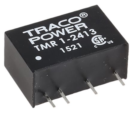 TRACOPOWER TMR 1 DC/DC-Wandler 1W 24 V Dc IN, 15V Dc OUT / 67mA 1.5kV Dc Isoliert