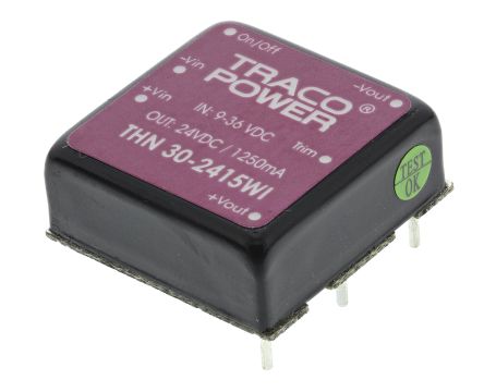 TRACOPOWER THN 30WI DC/DC-Wandler 30W 24 V Dc IN, 24V Dc OUT / 1.25A 1.5kV Dc Isoliert