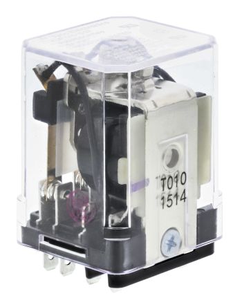 TE Connectivity Plug In Power Relay, 24V Dc Coil, 10A Switching Current, 3PDT