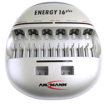 Ansmann Energy 16 Plus Akkuladegerät Für 16 NiCd/NiMH Akkus 9V, AA, AAA, C, D-