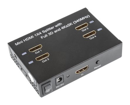 NewLink HDMI Video-Splitter HDMI 4-Port, 3840 X 2160 1 Videoeingänge 4 Videoausgänge