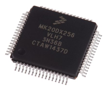 NXP Microcontrolador MK20DX256VLH7, Núcleo ARM Cortex M4, RAM 66 KB, 72MHZ, LQFP De 64 Pines