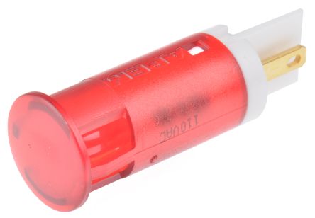 APEM LED Schalttafel-Anzeigelampe Rot 110V Ac, Montage-Ø 12mm, Faston, Lötfahne
