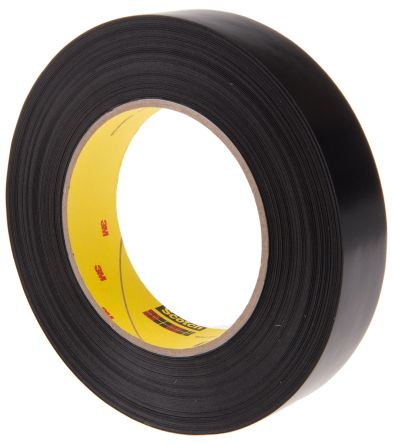 3M 472 Vinyl Markierungsband Schwarz Typ Bodenmarkierungsband, Stärke 0.26mm, 25mm X 3