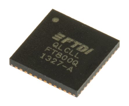 FTDI Chip Controlador De Gráficos FT800Q-R, QFN 48 Pines