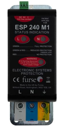 WJ Furse ESP M1 Überspannungsschutzeinheit Netzüberspannungsableiter 6.25kA 280 V, Frontplattenmontage, 160 X 60 X