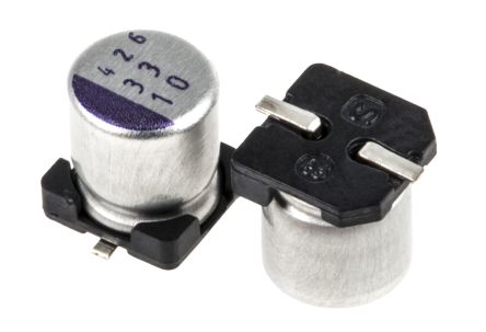 Panasonic 33μF Surface Mount Polymer Capacitor, 10V Dc
