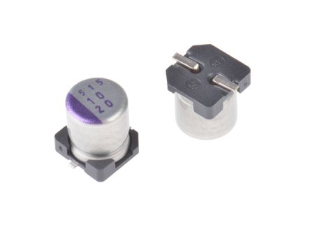 Panasonic 10μF Surface Mount Polymer Capacitor, 20V Dc