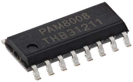 DiodesZetex ,Audio1.4W, 16-Pin SOP PAM8008DR