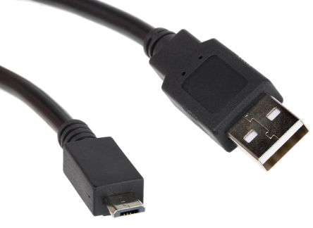 Roline Cable USB 2.0, Con A. USB A Macho, Con B. Micro USB B Macho, Long. 800mm, Color Negro