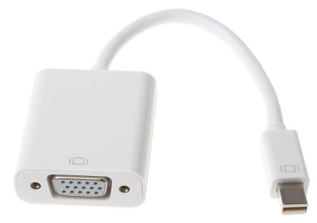 Roline Câble DisplayPort, DP Mâle (port D'affichage) Mini/ VGA M /F En 100mm Blanc