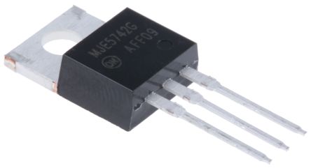 Onsemi Transistor Darlington, MJE5742G, NPN 8 A, 400 V, HFE:50, TO-220, 3 Pines Simple
