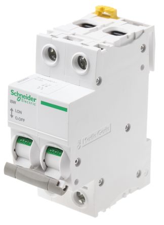 Schneider Electric 2P Pole DIN Rail Isolator Switch - 125A Maximum Current, IP20