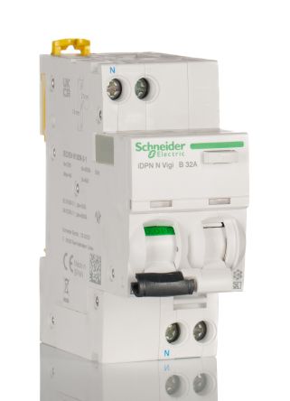 Schneider Electric 剩余电流动作断路器 iDPN系列, 32A, 230V, 1P+N极, 30mA跳闸灵敏度