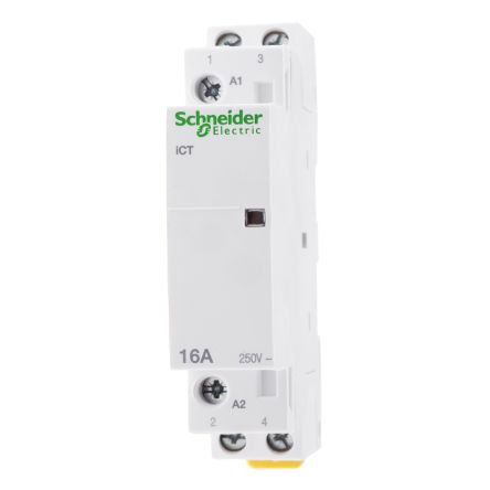 Schneider Electric Acti 9 ICT ICT Leistungsschütz / 24 V Ac Spule, 2 -polig 2 Schließer, 250 V Ac / 16 A