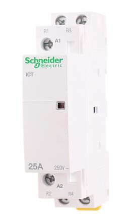 Schneider Electric ICT Series Contactor, 230 V Ac Coil, 2-Pole, 25 A, 2NC, 250 V Ac