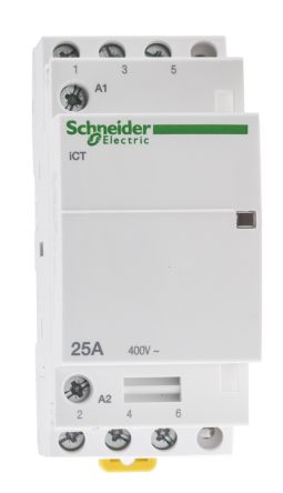 Schneider Electric Acti9 ICT ICT Leistungsschütz / 230 V Ac Spule, 3 -polig 3 Schließer, 400 V Ac / 25 A