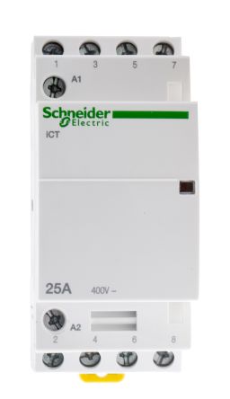 Schneider Electric Acti 9 ICT ICT Leistungsschütz / 24 V Ac Spule, 4 -polig 4 Schließer, 400 V Ac / 25 A