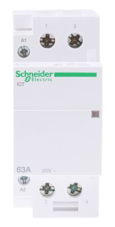 Schneider Electric Acti9 ICT ICT Leistungsschütz / 230 V Ac Spule, 2 -polig 2 Schließer, 250 V Ac / 63 A