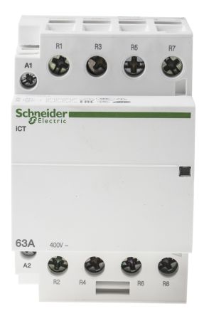 施耐德电气 接触器, iCT系列, 4极, 触点63 A, 触点电压400 V 交流