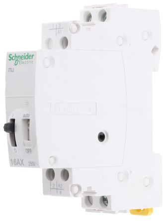 Schneider Electric, Für DIN-Schienen 1-poliger Wechsler 16A 12 V Dc, 24V Ac Spule