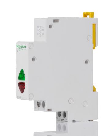 Schneider Electric, IIL, DIN Rail Red/Green LED Indicator, IP2X, 230V Ac