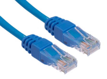 RS PRO Cable Ethernet Cat5e U/UTP De Color Azul, Long. 15m, Funda De LSZH
