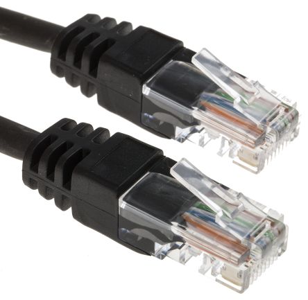 RS PRO Ethernetkabel Cat.5e, 25m, Schwarz Patchkabel, A RJ45 U/UTP Stecker, B RJ45, LSZH
