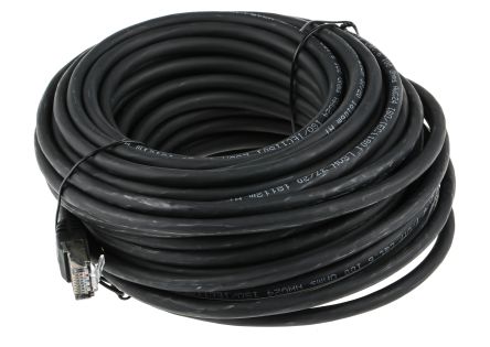 RS PRO Cable Ethernet Cat6 F/UTP De Color Negro, Long. 15m, Funda De LSZH