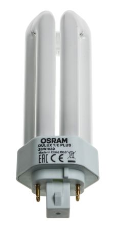 Osram Ampoule Fluocompacte GX24q, 26 W, 3000K, Forme Triple Tube, Blanc Chaud